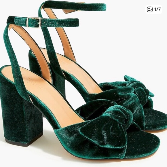 J. Crew Shoes - J Crew Elegant Green Velvet Women's Sandals 12